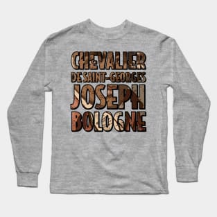 Chevalier de Saint-Georges Joseph Bologne Stencil portrait Long Sleeve T-Shirt